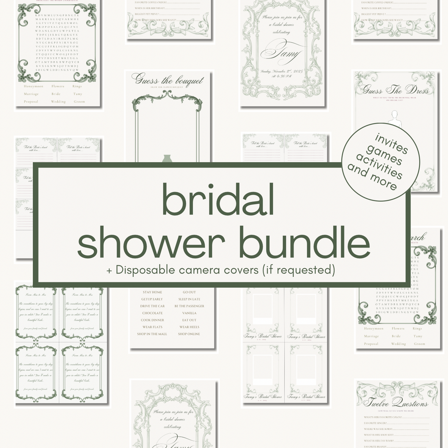 Bridal shower bundle (digital download)