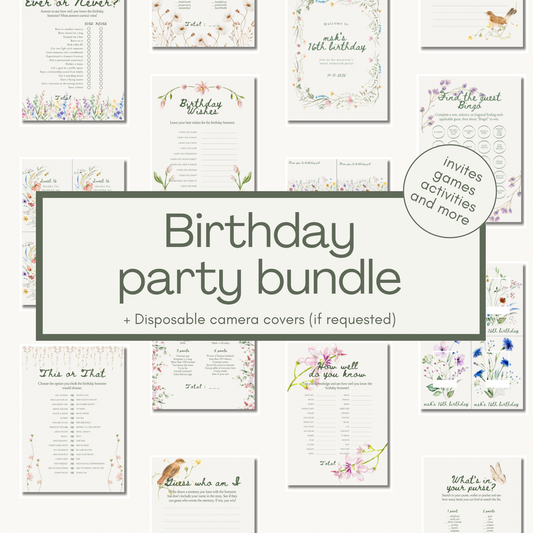 Birthday party bundle (digital download)