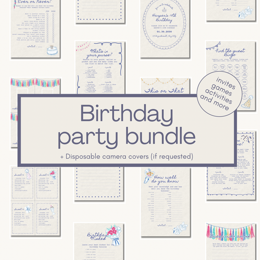 Birthday party bundle (digital download)